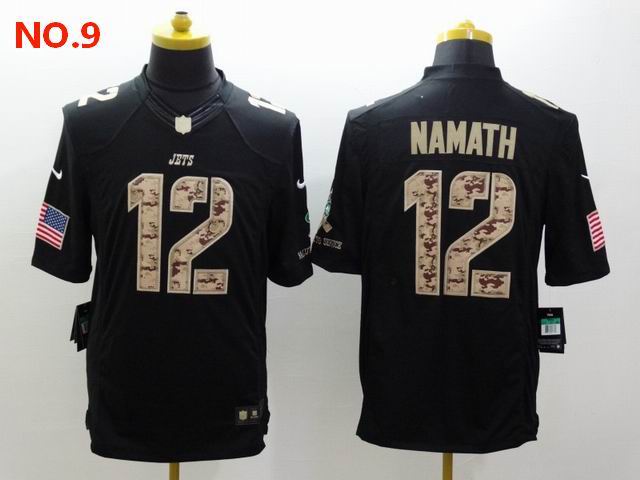 Men's New York Jets #12 Joe Namath Jersey NO.9;